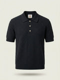 Textured Knit Polo Shirt