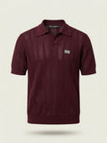 Textured Knit Polo Shirt