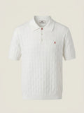 Textured Knit Polo Shirt